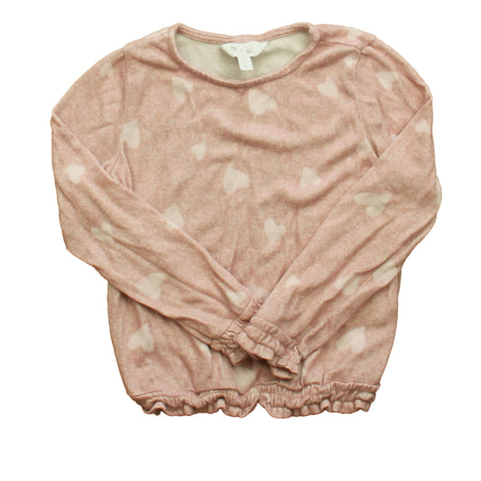 Rumi + Ryder Girls Pink Hearts Long Sleeve Shirt Size: 4-5T Pink Hearts