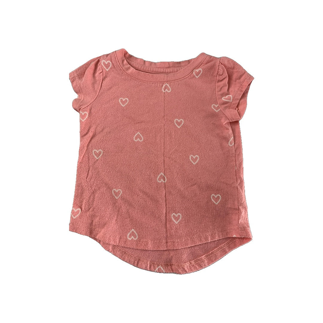 Cat & Jack Girls pink | Hearts Shirt Size: 18 months pink | Hearts