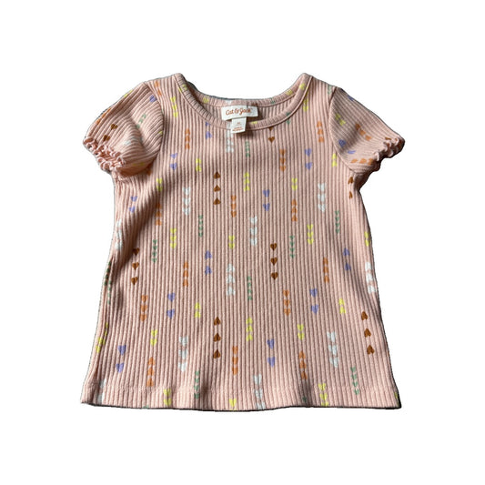 Cat & Jack Unisex pink | Hearts T-Shirt Size: 2T pink | Hearts