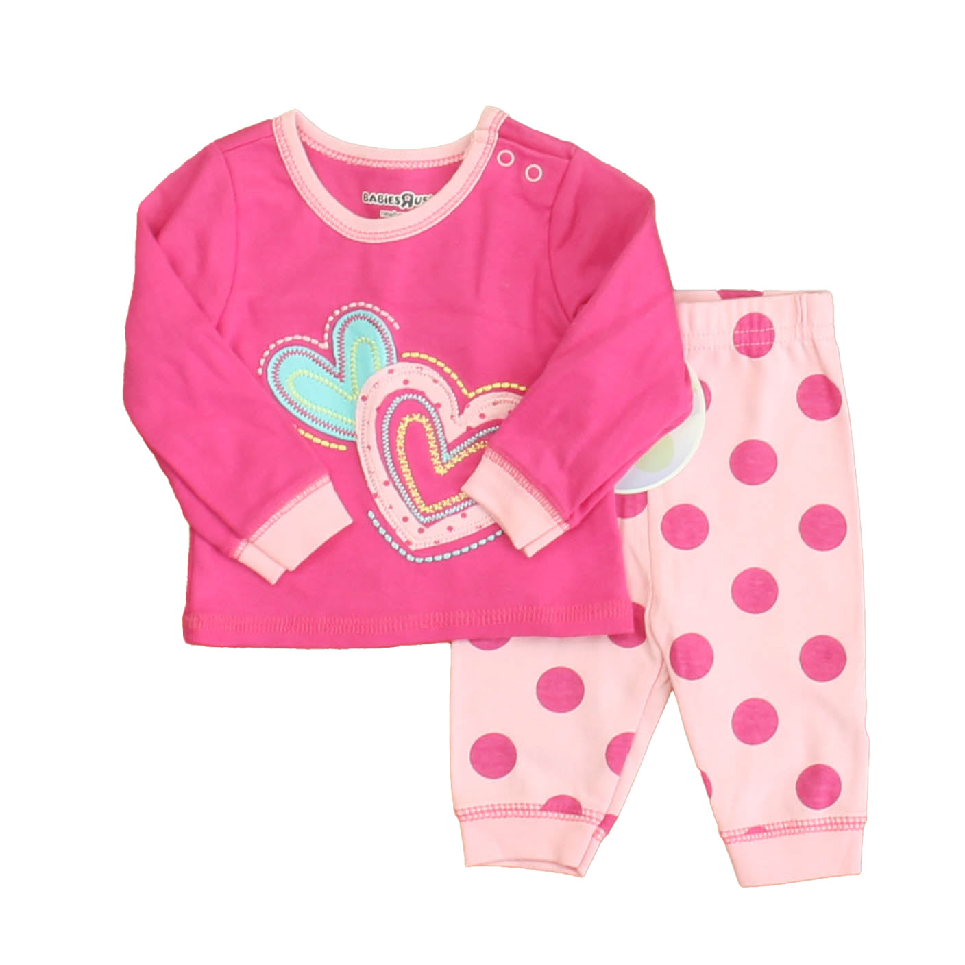 Koala Baby Girls Pink Hearts Apparel Sets Size: Newborn