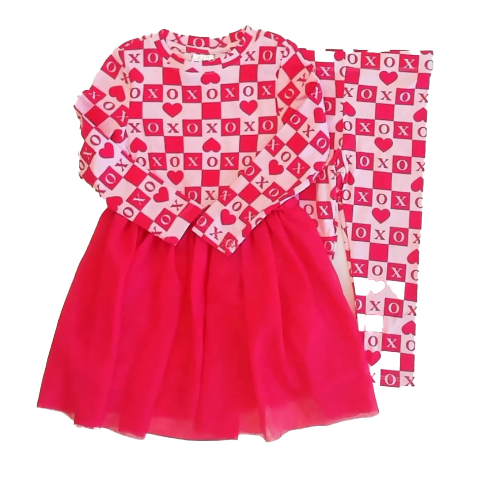 Lily & Dan Girls Pink Hearts Dress Size: 3T Pink Hearts