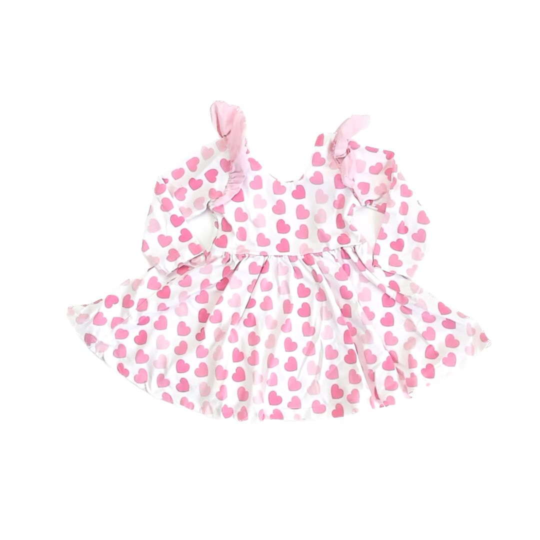 Monica & Andy Girls Pink Hearts Dress Size: 2T Pink Hearts