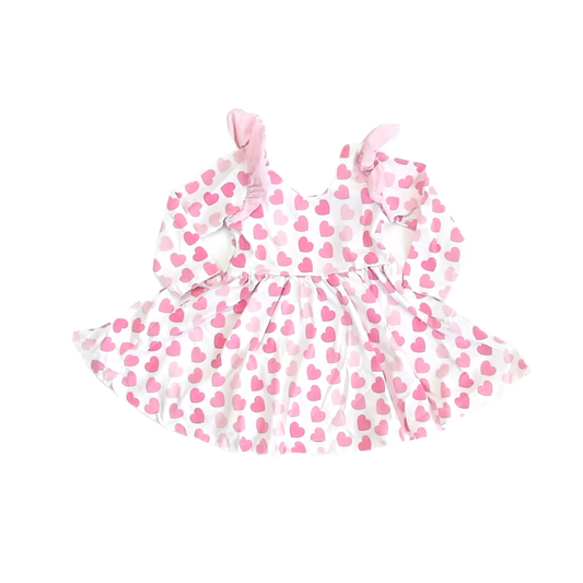 Monica & Andy Girls Pink Hearts Dress Size: 2T Pink Hearts