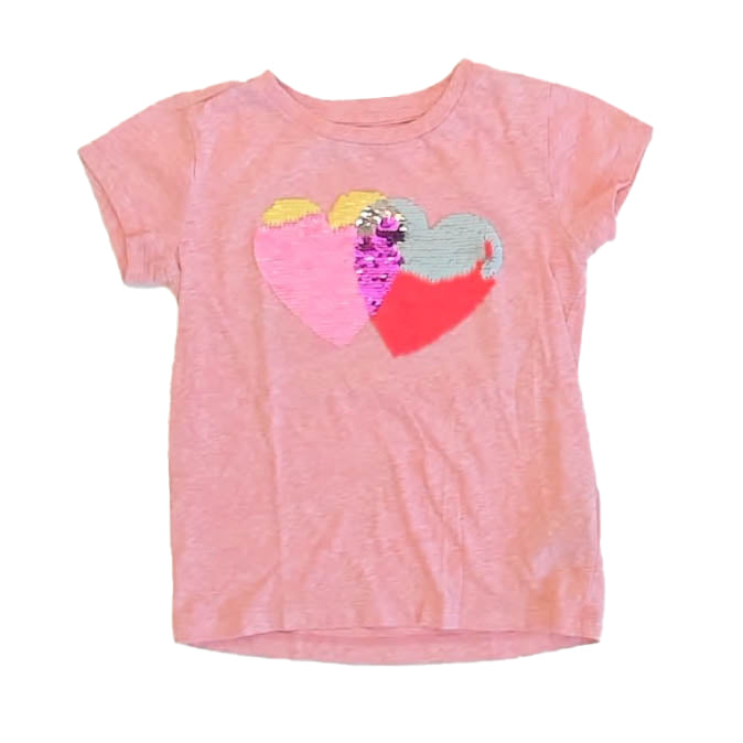 Crewcuts Girls Pink Hearts T-Shirt Size: 4-5T Pink Hearts