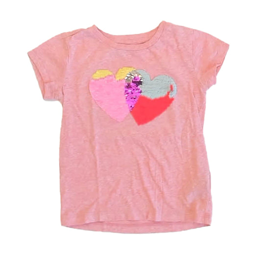 Crewcuts Girls Pink Hearts T-Shirt Size: 4-5T Pink Hearts