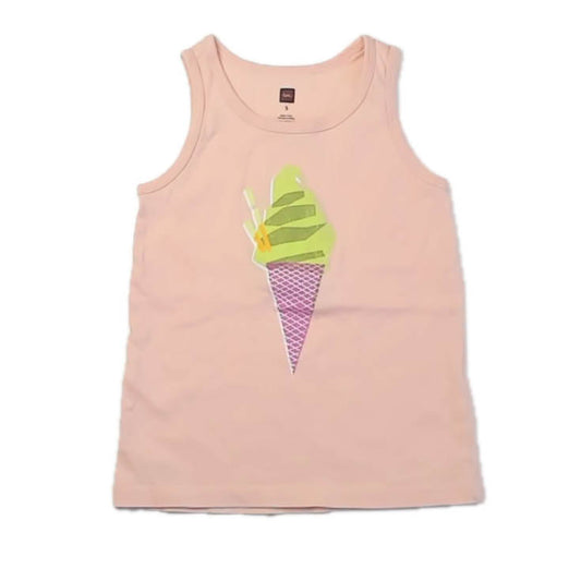 Tea Collection Girls Pink Ice Cream Tank Top Size: 5T Pink Ice Cream