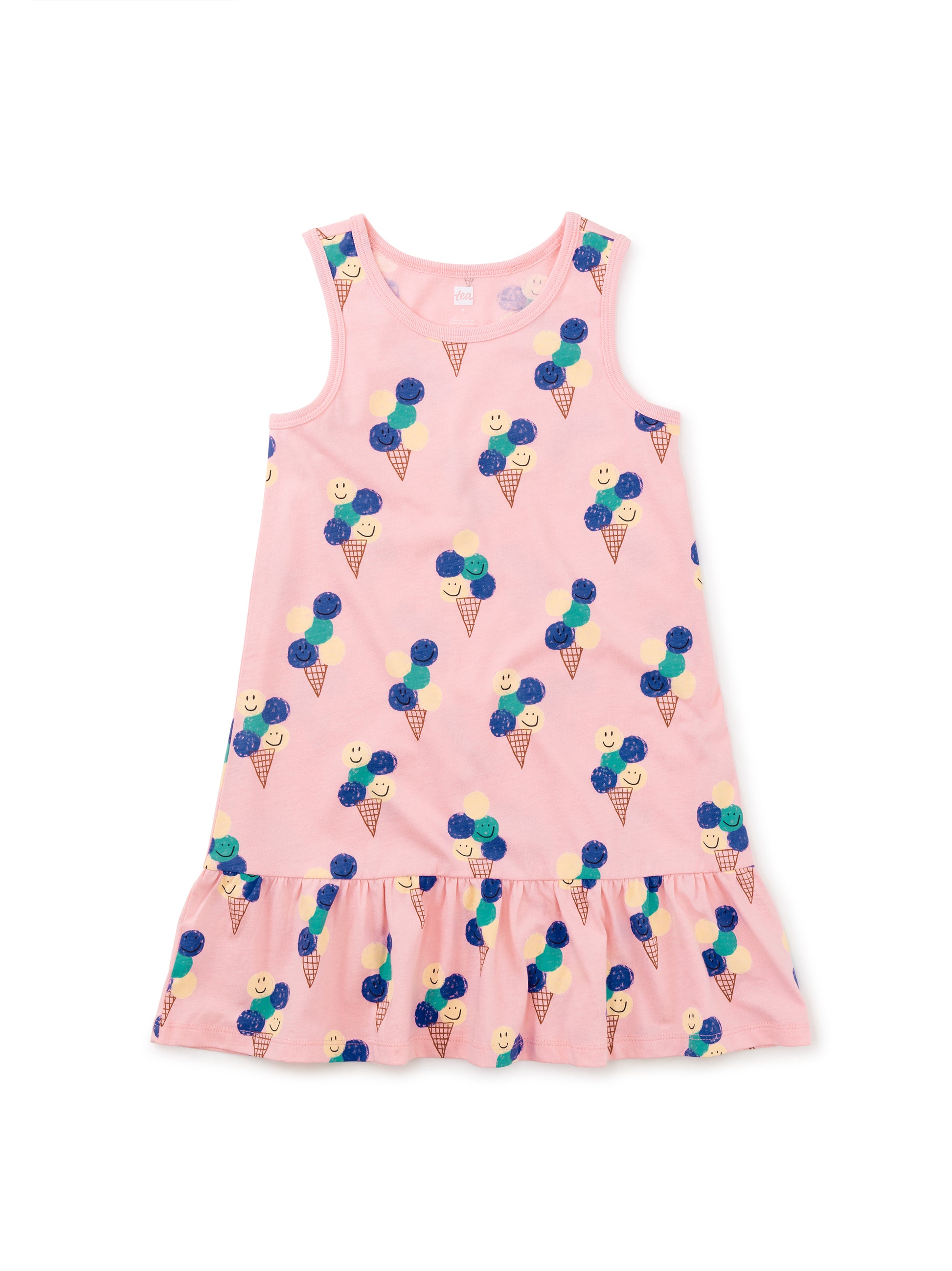 Tea Collection Girls Pink Ice Cream Dress Size: 8 Years Pink Ice Cream