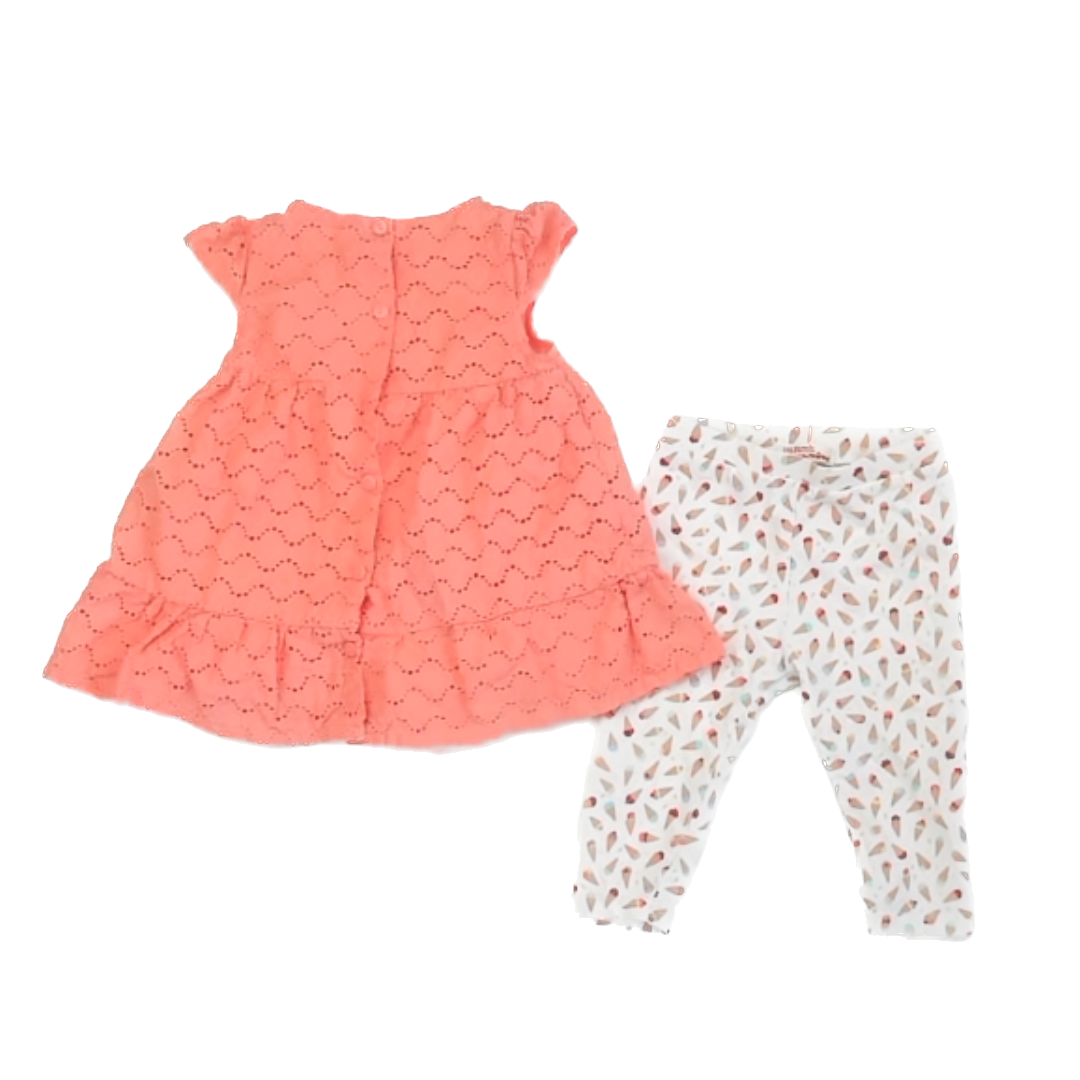 Du Pareil Girls Pink | Ice Cream Apparel Sets Size: 6 Months Pink | Ice Cream