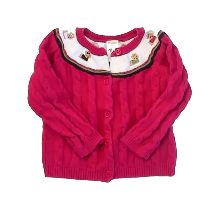 Gymboree Girls Pink | Ivory Cats Cardigan Size: 2T Pink | Ivory Cats