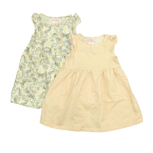 Tommy Bahama Girls Pink | Ivory | Gray Butterflies Dress Size: 18 Months Pink | Ivory | Gray Butterflies