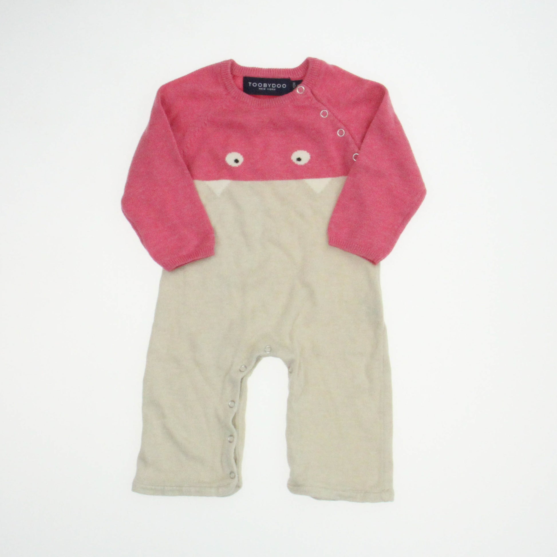 Tooby*Doo Girls Pink | Ivory Long Sleeve Outfit Size: 6-12 Months Pink | Ivory