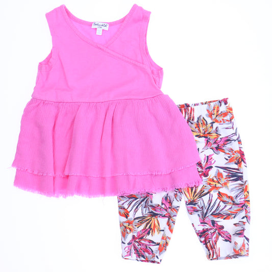Splendid Girls Pink | Ivory Apparel Sets Size: 6-12 Months Pink | Ivory