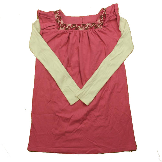 Tea Collection Girls Pink | Ivory Dress Size: 10 Years Pink | Ivory