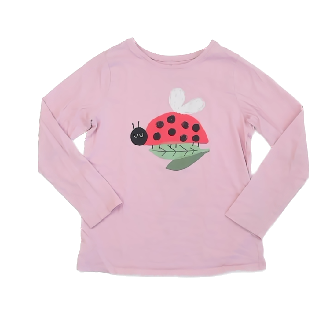 Tea Collection Girls Pink | Ladybug Long Sleeve Shirt Size: 12 Years Pink | Ladybug