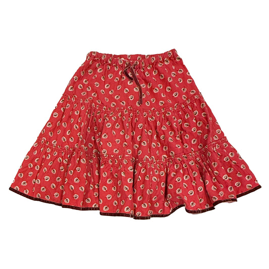 Boden Girls Pink Leaves Skirt Size: 9-10 Years Pink Leaves