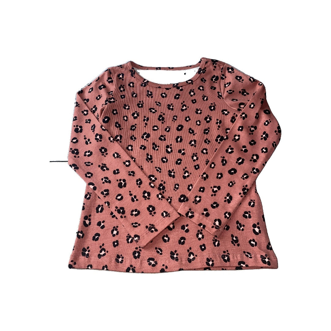 Max Studio Girls pink | Leopard print Long Sleeve T-Shirt Size: 3T pink | Leopard print