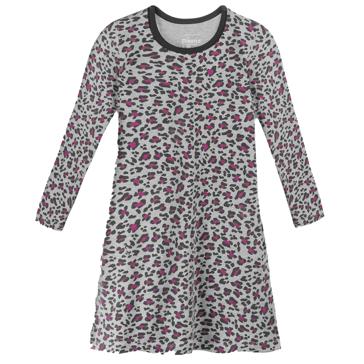 Mightly Girls Pink Leopard Dress Size: 2-5T Pink Leopard