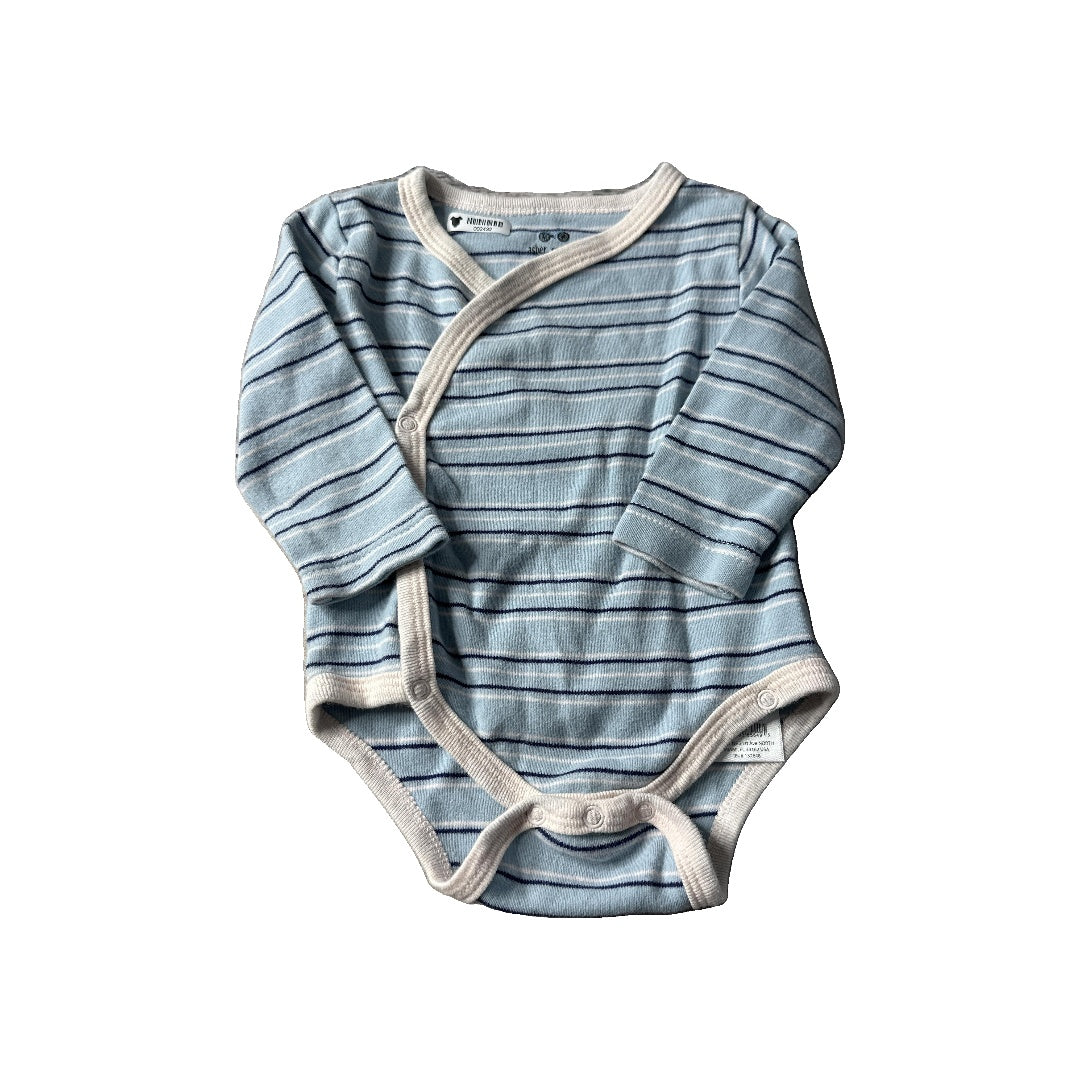 asher and olivia Girls pink | Light Blue | Striped Onesie Size: 3-6 months pink | Light Blue | Striped
