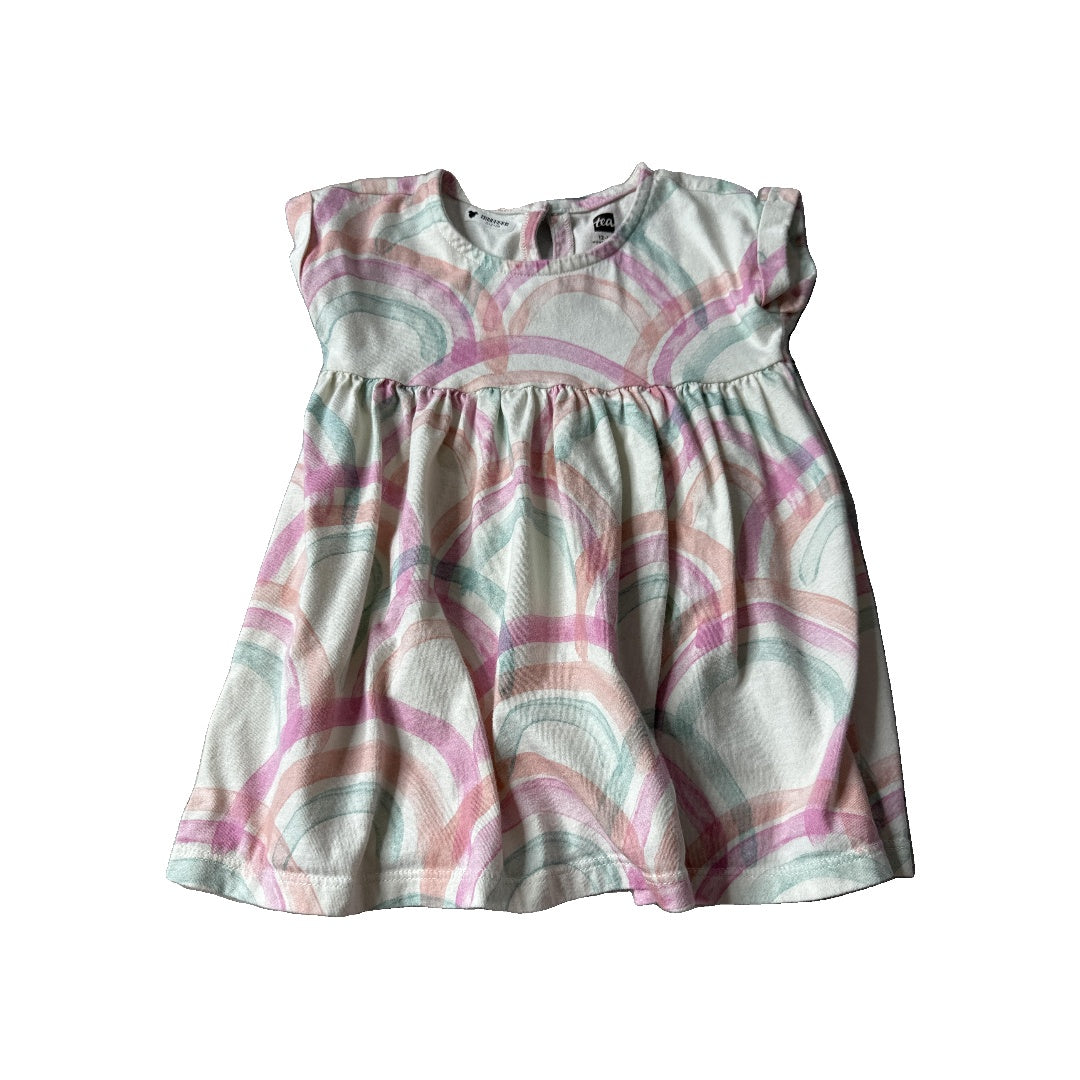 Tea Girls pink | light green | cream Dress Size: 12-18 months pink | light green | cream