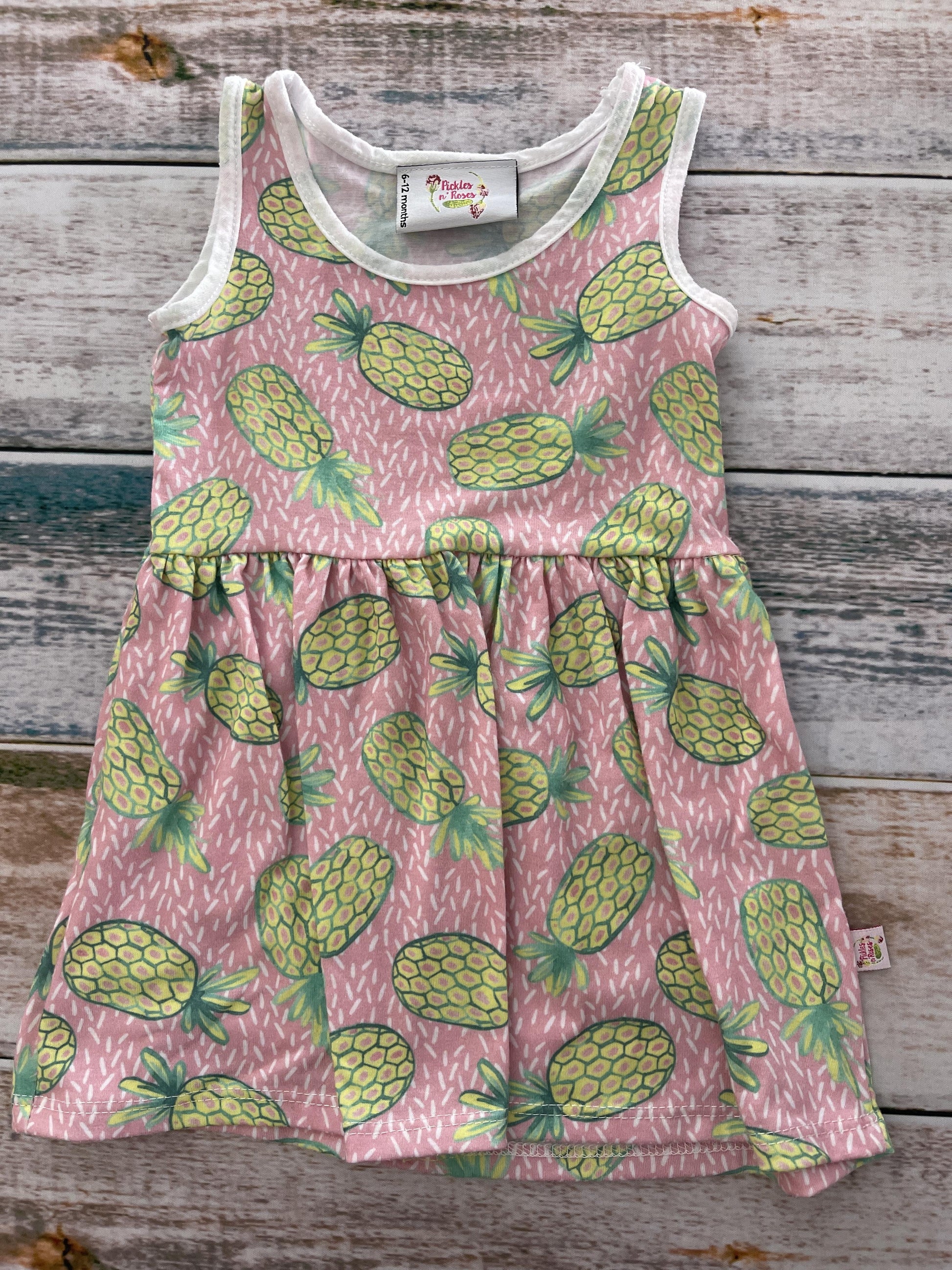 Girls pink | light green | Yellow Dress Size: 6-12 months pink | light green | Yellow