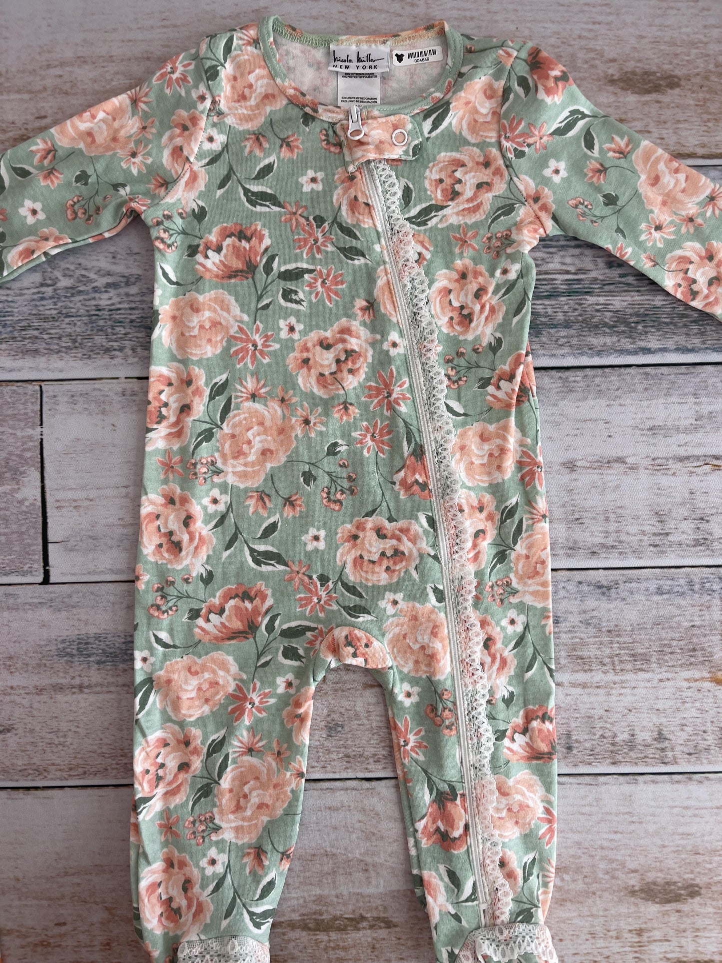 Nicole Miller Girls pink | light green Pajamas Size: 6-9 months pink | light green