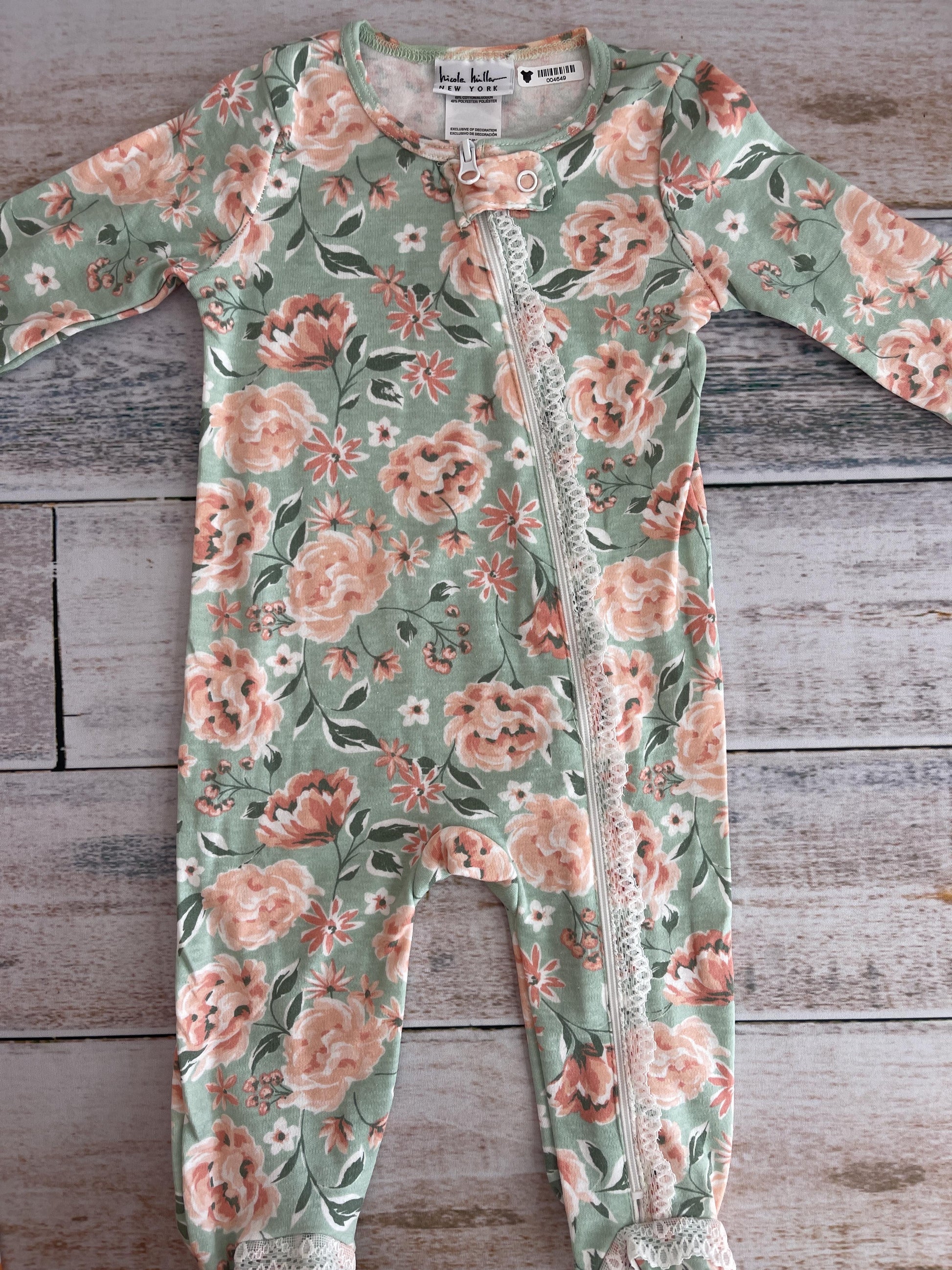 Nicole Miller Girls pink | light green Pajamas Size: 6-9 months pink | light green
