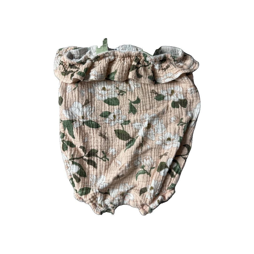 Mudpie Girls pink | light green Romper Size: 9-12 Months pink | light green