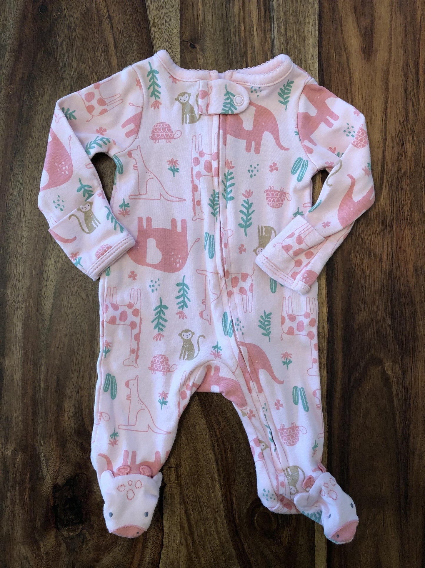 Carters Girls pink | light green Pajamas Size: Newborn pink | light green