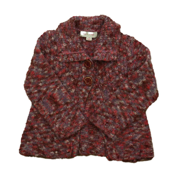 Mimi & Maggie Girls Pink Marled Cardigan Size: 4T Pink Marled