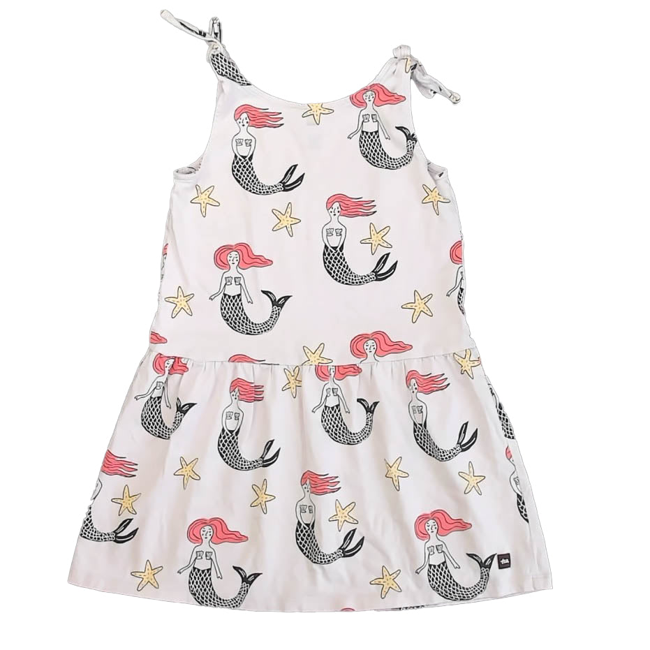 Tea Collection Girls Pink Mermaids Dress Size: 6 Years Pink Mermaids