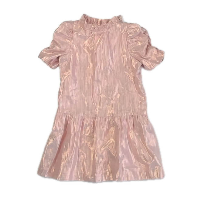 Janie and Jack Girls Pink Metallic Dress Size: 4T Pink Metallic
