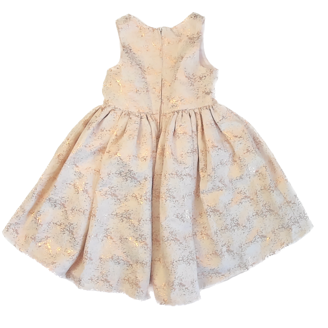 H&M Girls Pink Metallic Special Occasion Dress Size: 6 Years Pink Metallic