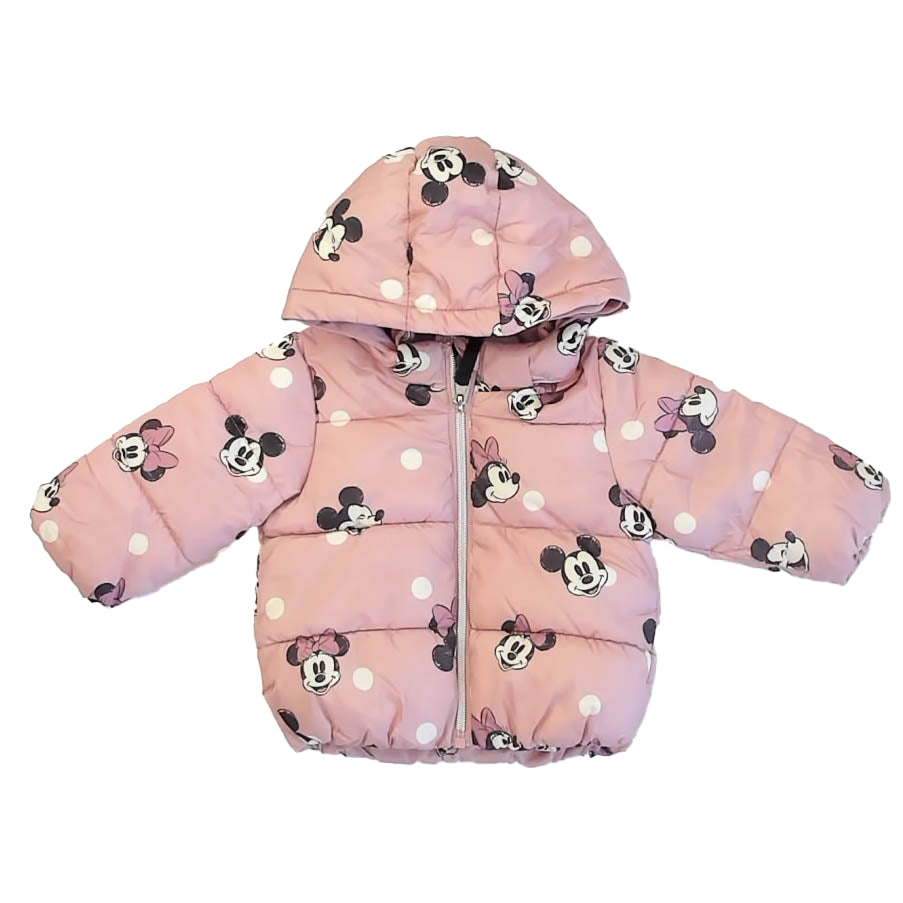 H&M Girls pink | mini mouse Winter Coat Size: 6 Months pink | mini mouse