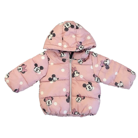 H&M Girls pink | mini mouse Winter Coat Size: 6 Months pink | mini mouse