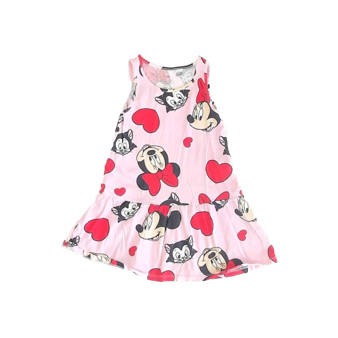 H&M Girls Pink Minnie Mouse Dress Size: 5-6 Years Pink Minnie Mouse