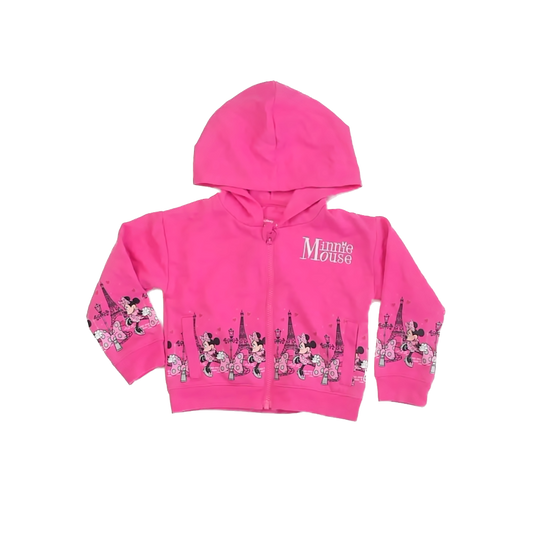 Disney Girls Pink Minnie Mouse Hoodie Size: 3T Pink Minnie Mouse