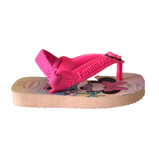 Havaianas Girls Pink Minnie Flip Flops Size: 4 Infant Pink Minnie