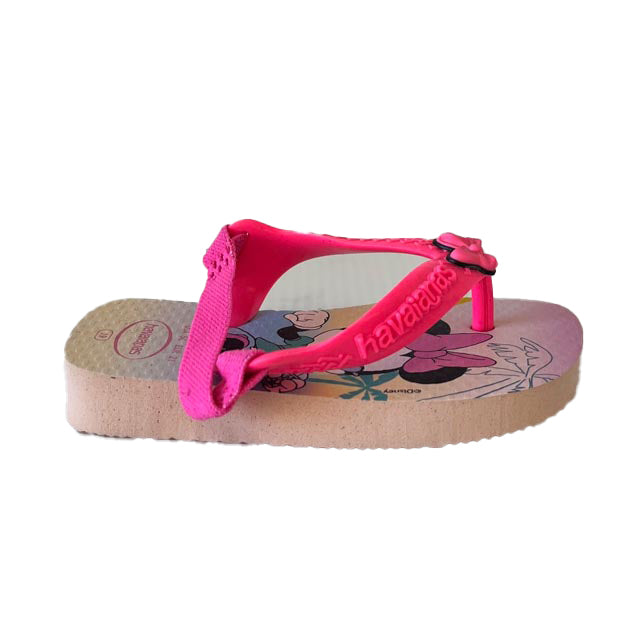 Havaianas Girls Pink Minnie Flip Flops Size: 5 Toddler Pink Minnie