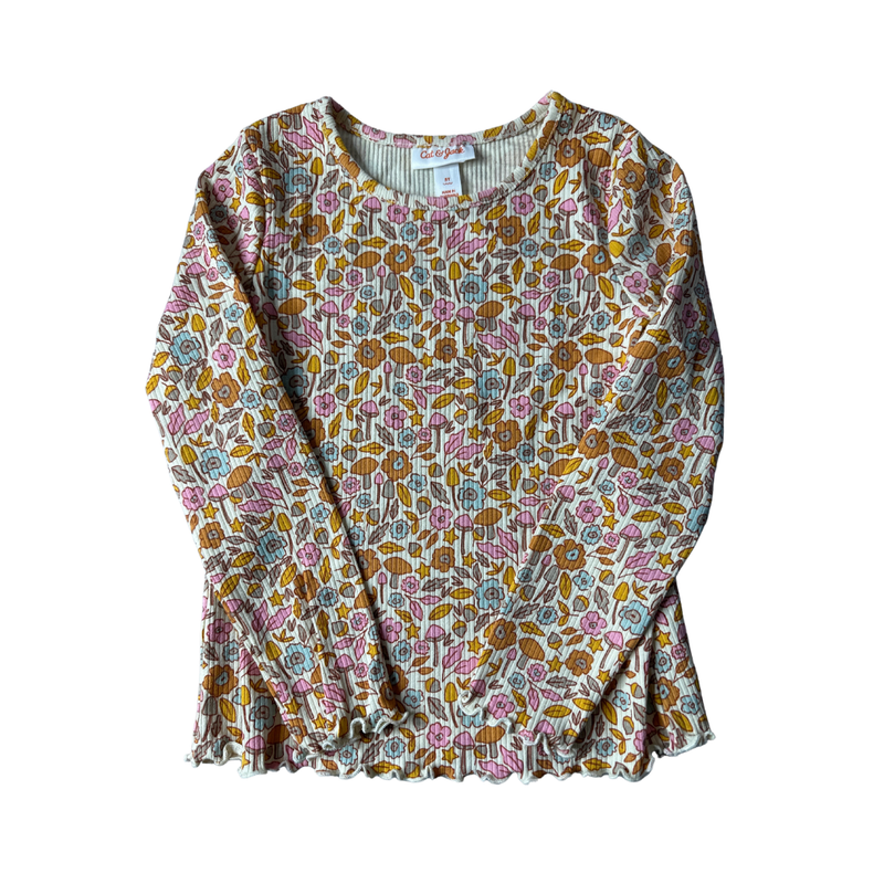 Cat & Jack Girls pink | Mustard | Light Blue Long Sleeve T-Shirt Size: 5T pink | Mustard | Light Blue