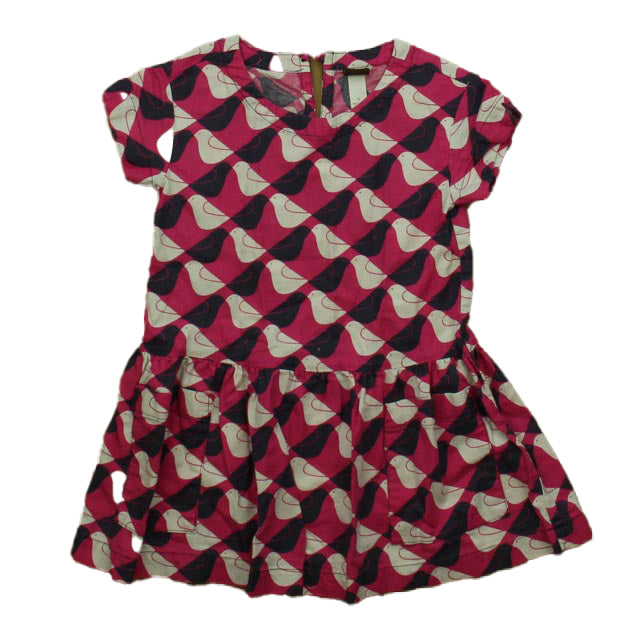 Tea Girls Pink | Navy Birds Dress Size: 3T