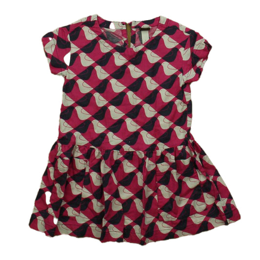 Tea Girls Pink | Navy Birds Dress Size: 3T