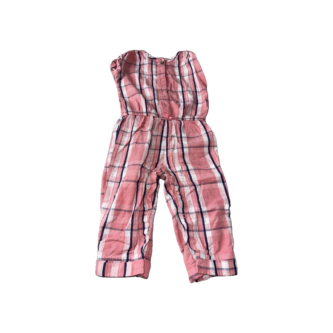 Carters Girls pink | Navy Blue | plaid Romper Size: 12M pink | Navy Blue | plaid