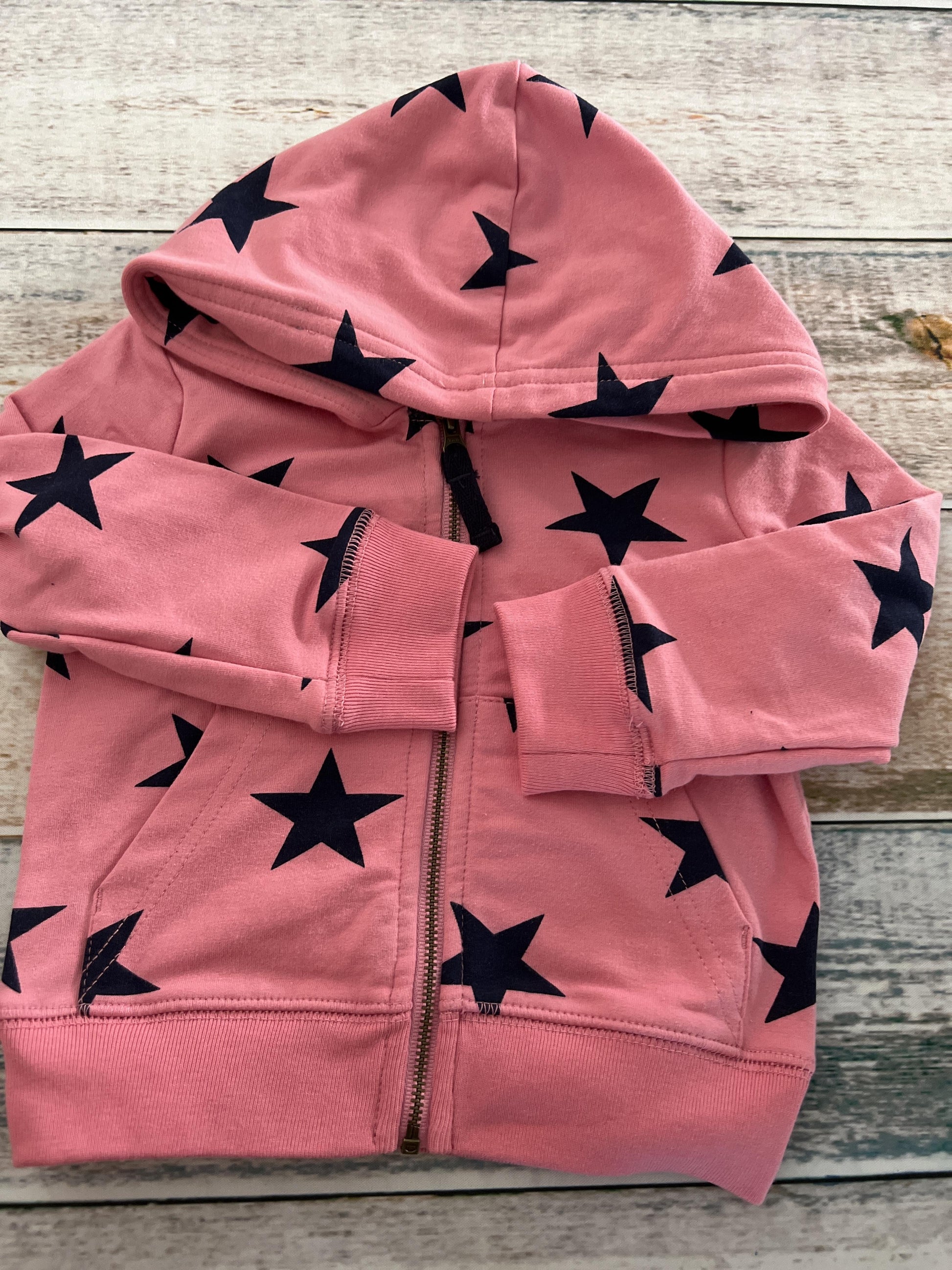 Primary Girls pink | Navy Blue | Stars Hoodie Size: 12-18 months pink | Navy Blue | Stars
