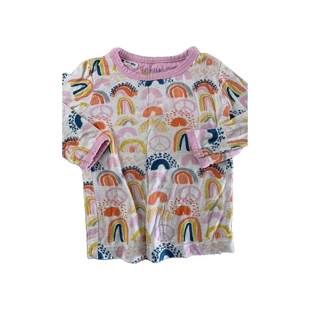 Clover Baby & Kids Girls pink | Navy Blue | White Pajamas Size: 12-18 months pink | Navy Blue | White