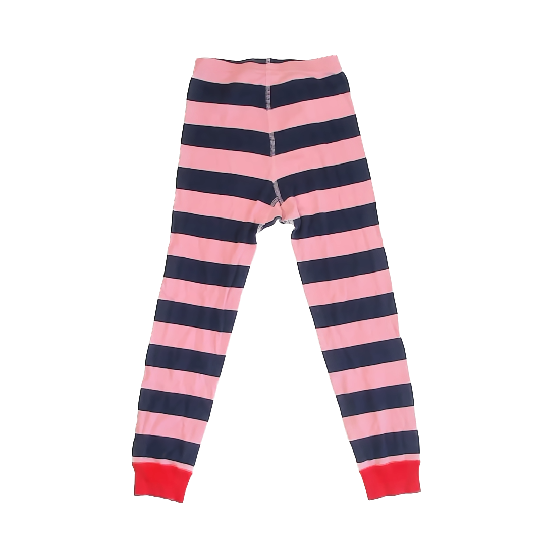 Hanna Andersson Girls Pink | Navy Stripe Pajamas Size: US 6-8 Pink | Navy Stripe