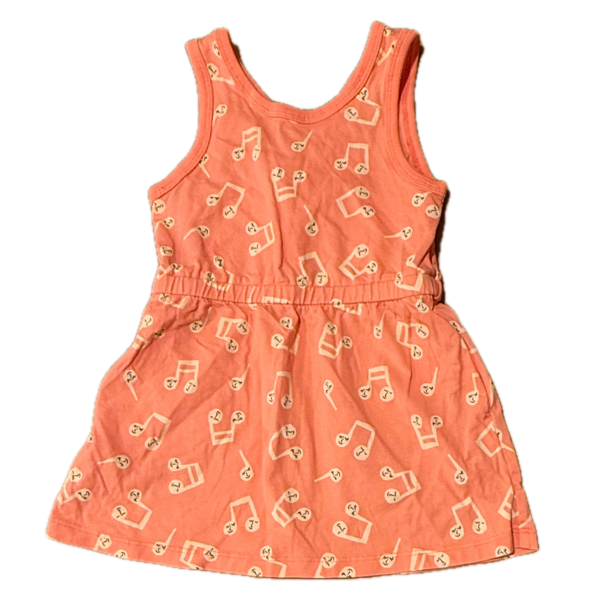 Tea Collection Girls Pink Notes Dress Size: 2T Pink Notes