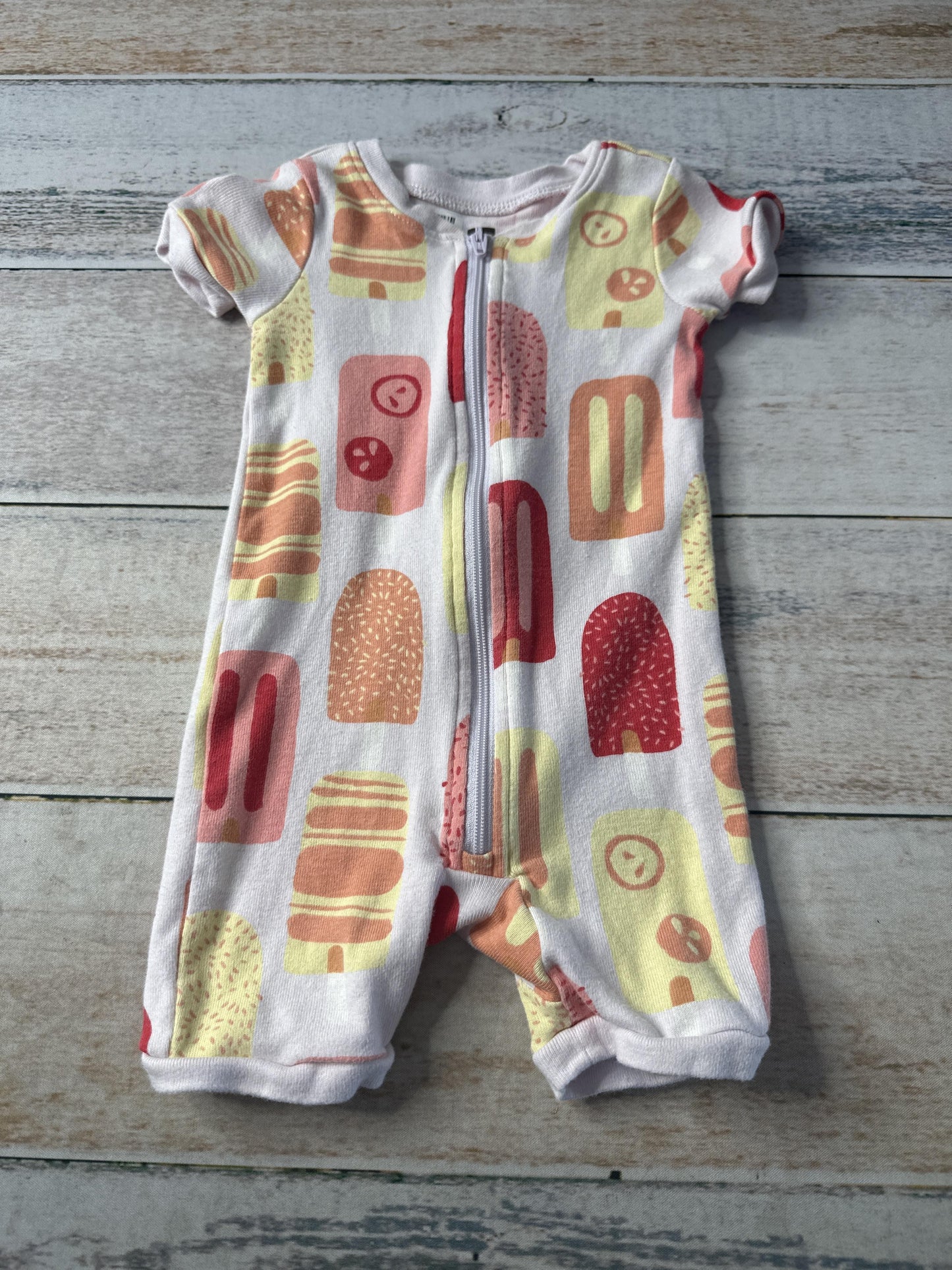 Tea Girls pink | orange | Pattern Romper Size: 6-9 months pink | orange | Pattern