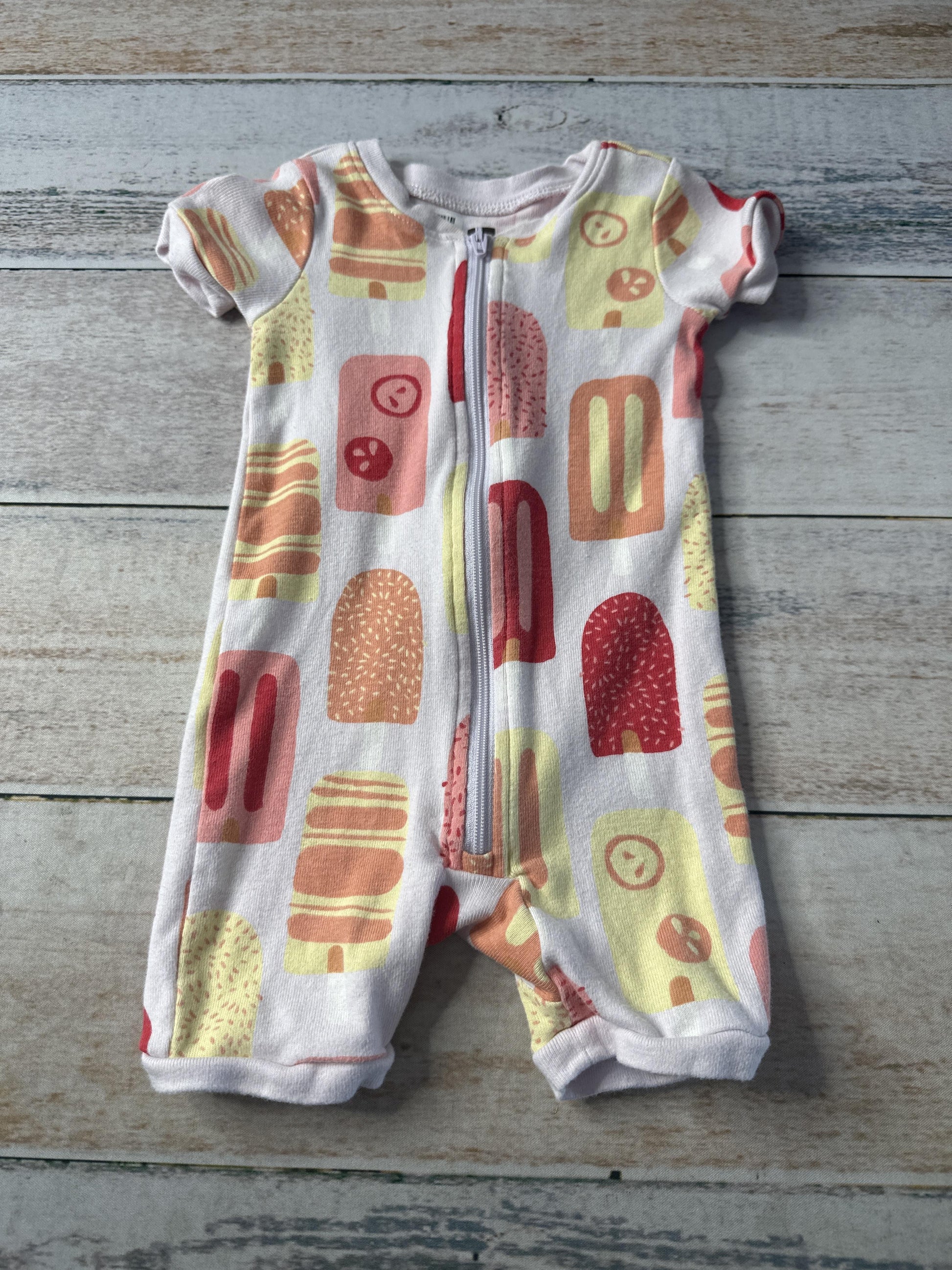 Tea Girls pink | orange | Pattern Romper Size: 6-9 months pink | orange | Pattern