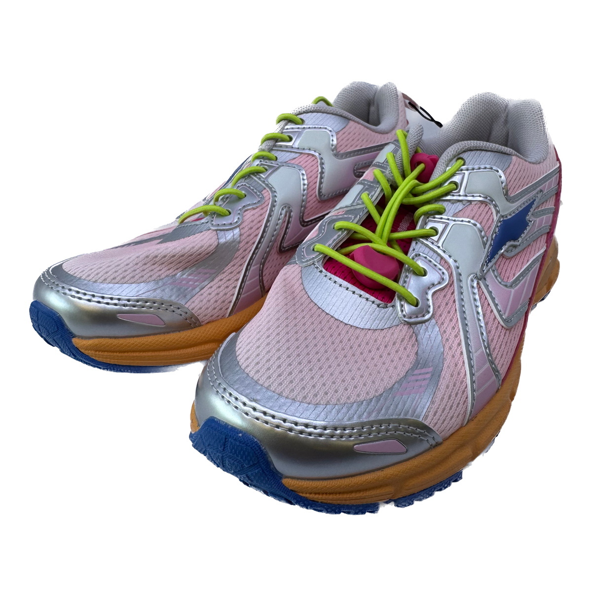 Avia Girls Pink | Orange | Silver Sneakers Size: 3 Youth Pink | Orange | Silver