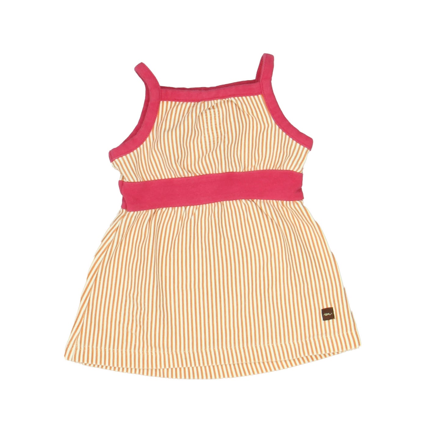 Tea Girls Pink | Orange Stripes Tank Top Size: 3-6 Months